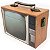 Caixa Decorativa de madeira TV retrô - marrom - Imagem 2