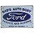 Placa de Metal Ford - 30 x 20 cm - Imagem 1