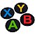 Jogo de Porta Copos Botões de Controle ABYX - 4 peças - Imagem 1