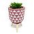 Vasinho Decorativo Triângulos planta suculenta artificial - rosa - Imagem 1