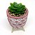 Vasinho Decorativo planta suculenta artificial - rosa - Imagem 2