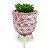 Vasinho Decorativo planta suculenta artificial - rosa - Imagem 1
