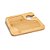 Prato Bambu c/ suporte para copo Ideal para servir aperitivos Fornecido em luva de cartão Food grade - Imagem 2