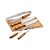 Kit churrasco Aço inox e madeira Tábua em bambu e 5 peças em estojo de 210D Food grade - Imagem 3