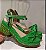 Sandália Bloquinho Jess Calçados em Couro Verde Fivela Detalhe em Laço - Imagem 10