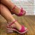 Sandália Bloquinho Jess Calçados em Couro Pink Fivela Detalhe em Laço - Imagem 1