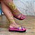 Sandália Flat Feminina Jess Calçados Tiras Amarração Multi Cor Detalhe Rosa - Imagem 3