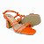 Sandália Jess Calçados Salto Vírgula Detalhe Em Costura Nó Lateral Orange - Imagem 2