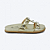 Papete Liz Em Couro Dourado Detalhe Em Spike - Imagem 1