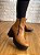 Bota combat classic jess calçados em couro café zipper - Imagem 4