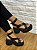 Sandália Cami Salto Plataforma Jess Calçados Em Couro Preto - Imagem 1