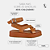 Sandália Flatform Tatá Tiras Cruzadas em Couro Caramelo - Imagem 6
