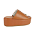 Tamanco Flatform Isabela Detalhe no Dedão em Couro Caramelo - Imagem 9