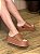 Tamanco Flatform Isabela Detalhe no Dedão em Couro Caramelo - Imagem 6