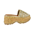 Tamanco Sabrina Tiras Douradas em Couro Dourado - Imagem 8