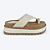 Tamanco de Dedo Flatform Lud em Couro Off White - Imagem 1