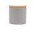 Potiche Cerâmica Granilite com Tampa Bambu Cinza 10cm 8677 - Imagem 1