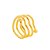 Conj 4 anéis Guardanapo Metal Coração Dourado 61392 - Imagem 2