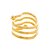 Conj 4 anéis Guardanapo Metal Coração Dourado 61392 - Imagem 1