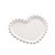 Mini Prato Porcelana Coração Beads Branco 11,6cm 28491A - Imagem 1