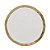 Prato Sobremesa Porcelana Branco e Dourado Dubai 21cm 17757 - Imagem 2