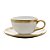 Xícara Café e Pires Porcelana Branco e Dourado Dubai 90ml 17798 - Imagem 1