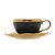 Xícara Café e Pires Porcelana Preto e Dourado Dubai 90ml 17799 - Imagem 3