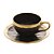 Xícara Café e Pires Porcelana Preto e Dourado Dubai 90ml 17799 - Imagem 1