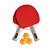 Kit Ping Pong 2 Raquetes + 3 Bolinhas 3 Estrelas – Atrio ES389 - Imagem 1