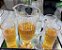 Conjunto de 06 copos com 300 ml e jarra de 1000 ml em vidro lapidado,  Lyor - Imagem 1
