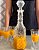 Jogo para licor de 05 peças,  composto dev01 licoreira de 900 ml mais 4 taças de 200 ml, vidro lapidado - Imagem 1
