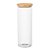 Porta mantimento redondo em vidro borossilicato com tampa de bambu 1,8L Ø10xA27,5cm - Imagem 1