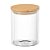 Porta mantimento redondo em vidro borossilicato com tampa de bambu 700 ml Ø10xA12,5cm - Imagem 1