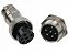 Conector Mike 6 Vias Macho e Fêmea - Imagem 1