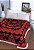 Colcha Casal Chenille Jolitex 220x240 cm Florida Vermelho e Preto - Imagem 1