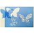 SRA-811 BORBOLETA COM FRASE PARA TOALHA - 27X34 - Imagem 1