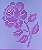 SRA-1085 - FALSO BORDADO PONTO CRUZ ROSA SIMPLES - 24x20 - Imagem 1