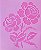 SRA-1105 FALSO BORDADO PONTO CRUZ DUAS ROSAS - 22X29 - Imagem 1