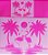 SRA-1384 - STENCIL PARA TAPETES E TOALHAS  - PAISAGEM FLAMINGOS - Imagem 1