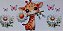 ADR-040-GIRAFINHA COM MARGARIDAS -ADESIVO DTF - Imagem 1