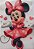 ADR-064 - MINNIE COM CORAÇÕES -ADESIVO DTF - Imagem 1