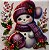 ADR- 098 -'BONECO DE NEVE LILAS - ADESIVOS DTF - Imagem 1
