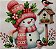 ADR-099 - BONECO DE NEVE COM CASINHA - ADESIVOS DTF - Imagem 1