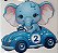 ADR-221 - ELEFANTE NO CARRINHO - ADESIVO INFANTIL - Imagem 1