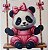 ADR-226 - URSINHA PANDA NO BALANÇO - ADESIVOS DTF TÊXTIL INFANTIL - Imagem 1