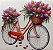 ADR-232 - BICICLETA COM TULIPAS - ADESIVOS DTF - Imagem 1