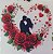 ADR-264 - CASAL CORACAO COM ROSAS - Imagem 1