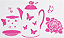 SRA-1862 - BULE - BORBOLETAS E ROSA - Imagem 1