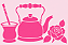 SRA-1863 - CHALEIRA CUIA E ROSA - coleção cantinho do chimarrão - Imagem 1