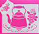 SRA-1865 - CHALEIRA ,ROSA E TOALHINHA - COLEÇÃO CANTINHO DO CHIMARRÃO - Imagem 1